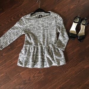 Tweed top with peplum